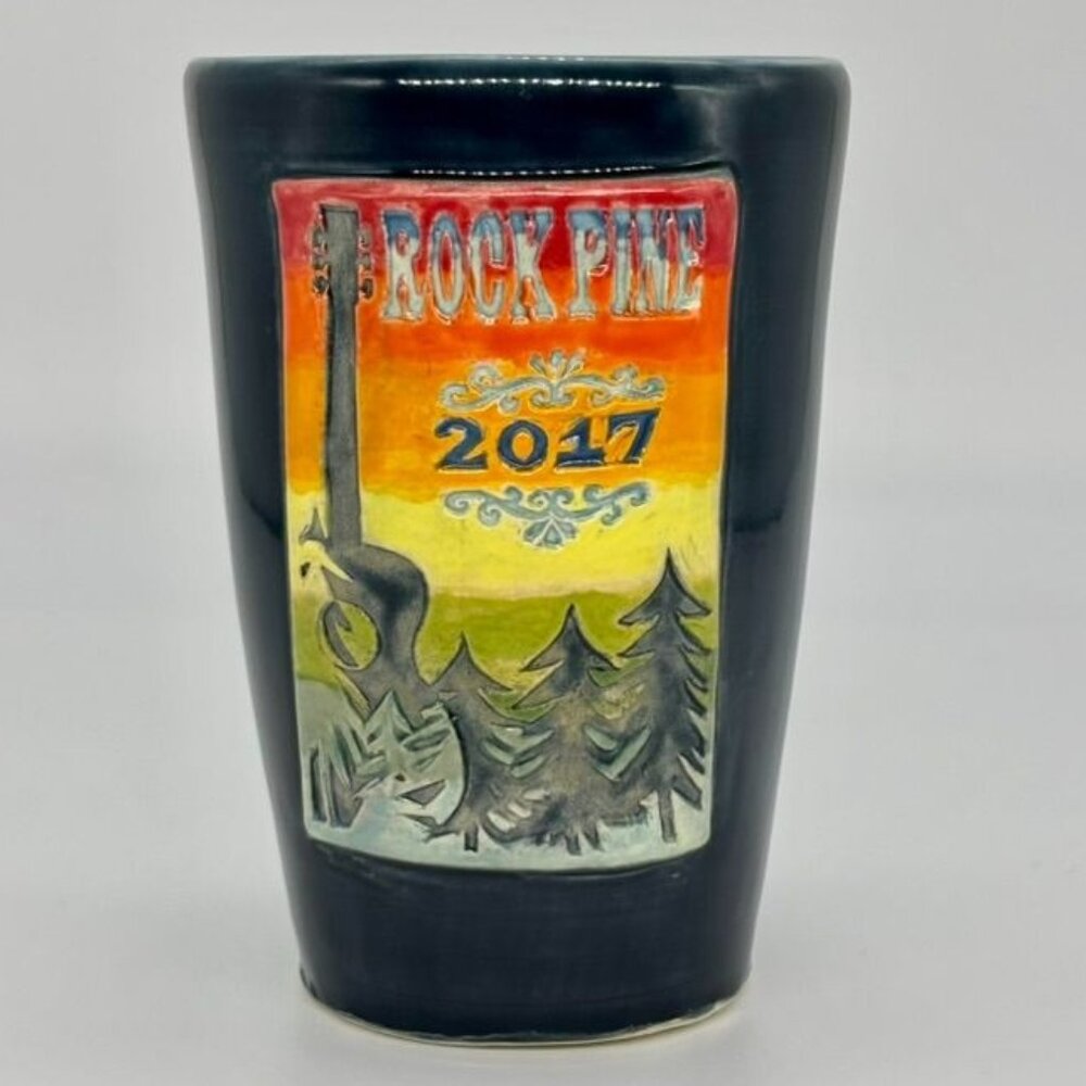 Artisan-Made Ceramic Mug or Vase Commemorative "Rock Pine 2017" Music Festival~~